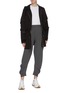 Figure View - Click To Enlarge - STELLA MCCARTNEY - Hooded zip sleeve drawstring waist jacket