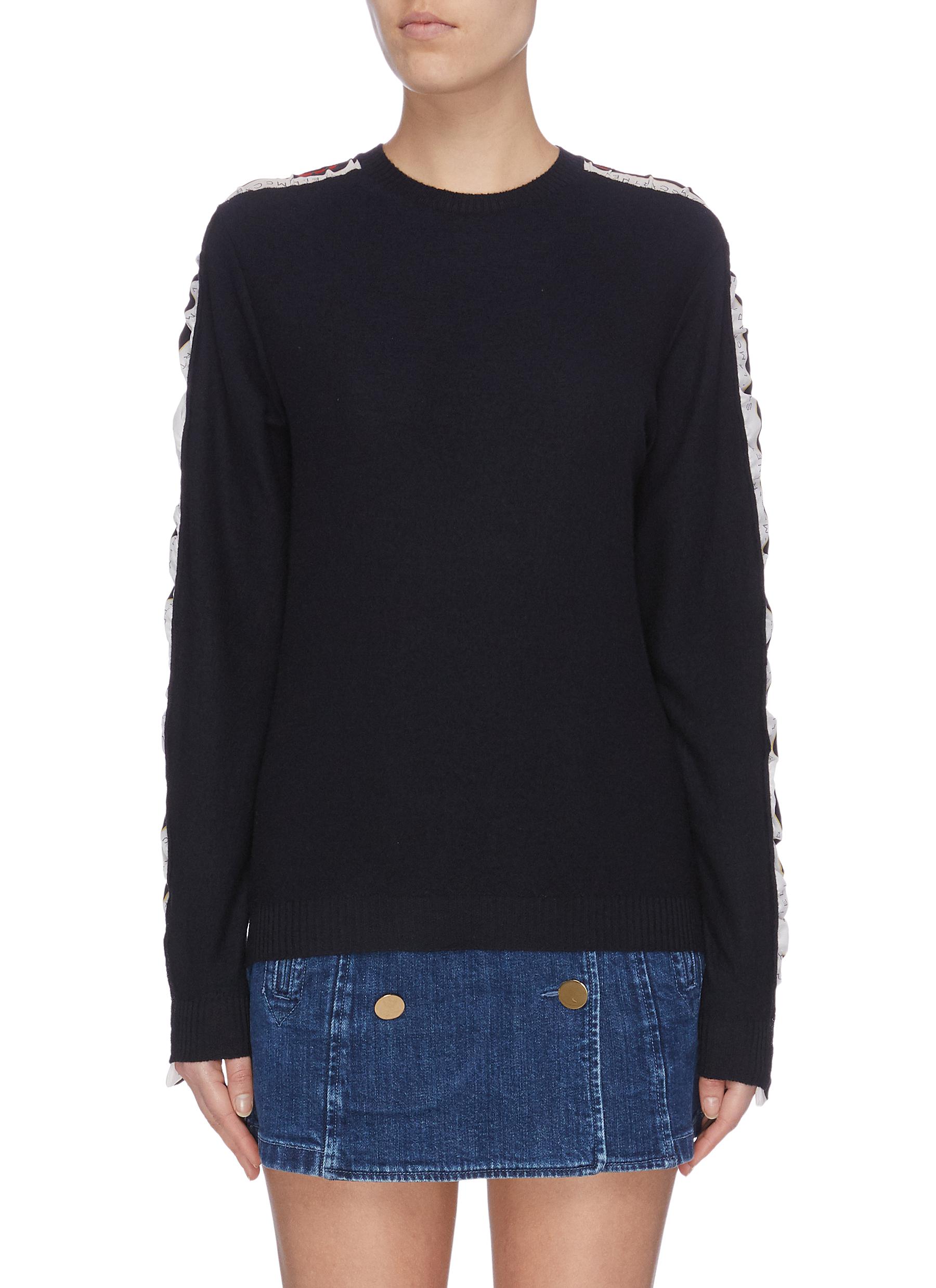 Stripe sleeve sweatshirt by Stella Mccartney
