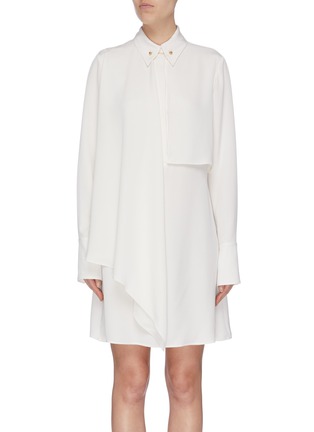 Main View - Click To Enlarge - STELLA MCCARTNEY - 'Lawson' panelled drape silk shirt dress
