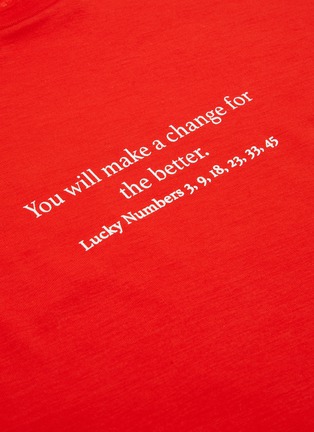  - STELLA MCCARTNEY - 'Fortune Cookie Change' slogan print T-shirt