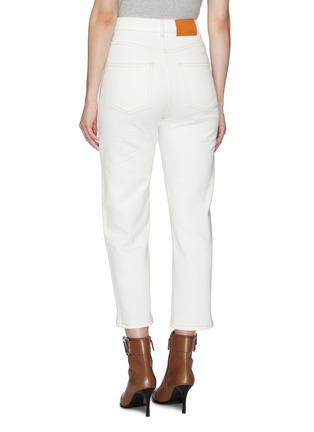 Back View - Click To Enlarge - STELLA MCCARTNEY - Contrast topstitching wide leg jeans