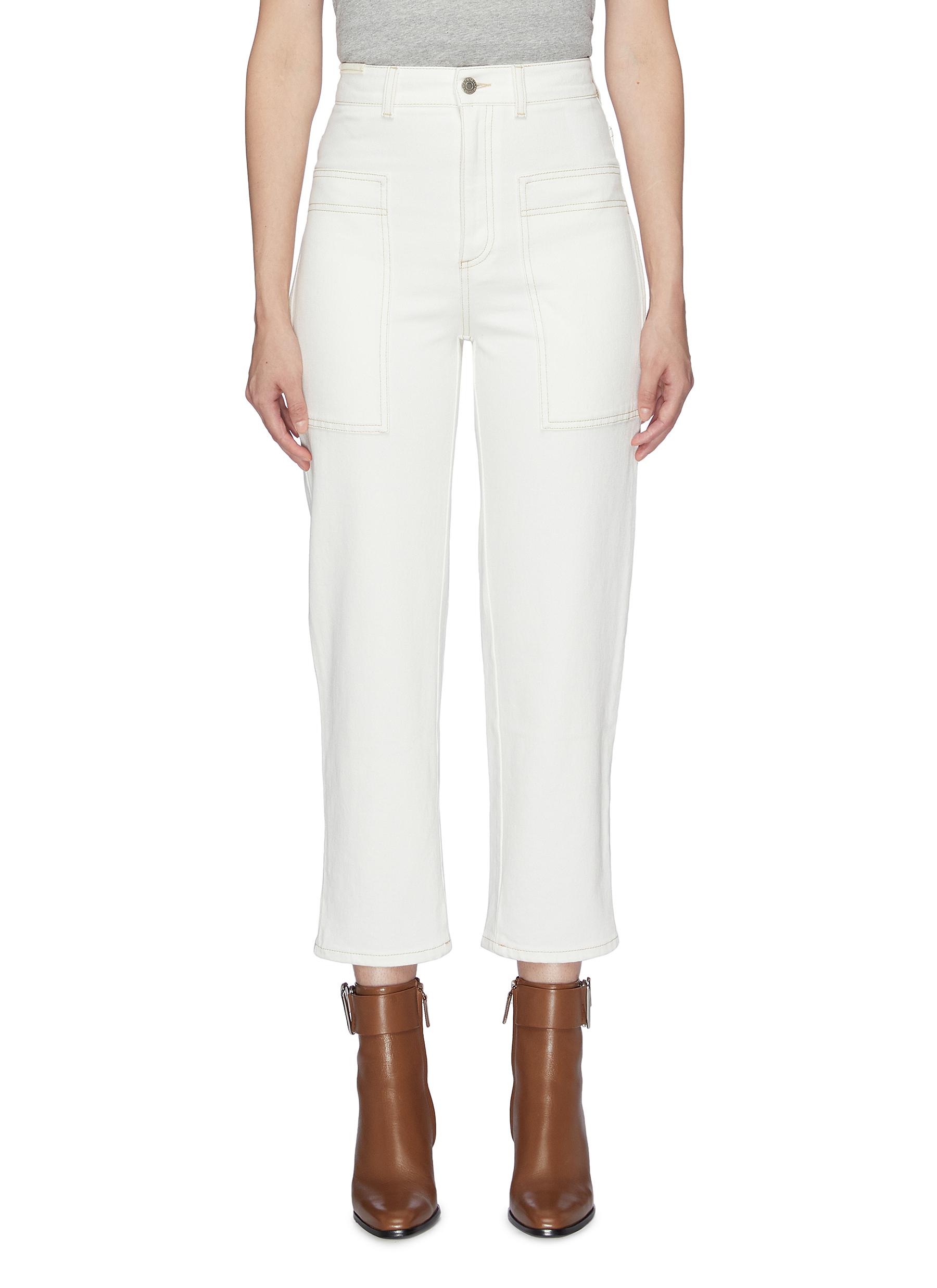 Contrast Topstitching Wide Leg Jeans By Stella Mccartney Coshio