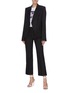 Figure View - Click To Enlarge - STELLA MCCARTNEY - Pinstripe flared suiting pants