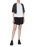Figure View - Click To Enlarge - STELLA MCCARTNEY - Polka dot pleated sleeve T-shirt