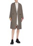 Figure View - Click To Enlarge - STELLA MCCARTNEY - Graphic print cuff houndstooth check plaid coat