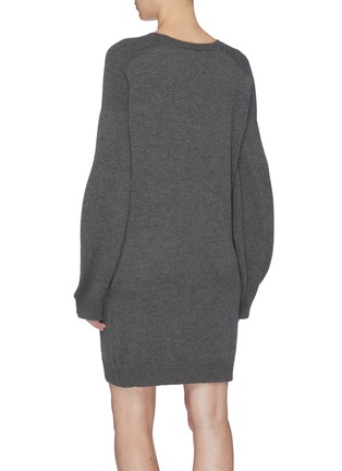 Back View - Click To Enlarge - STELLA MCCARTNEY - 'Soft Simple' balloon sleeve dress