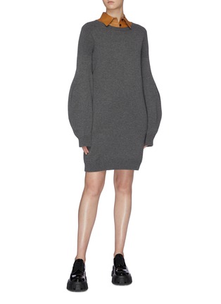 Figure View - Click To Enlarge - STELLA MCCARTNEY - 'Soft Simple' balloon sleeve dress