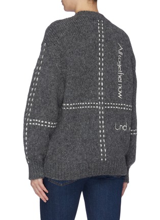 Back View - Click To Enlarge - STELLA MCCARTNEY - 'All Together' slogan embroidered sweater