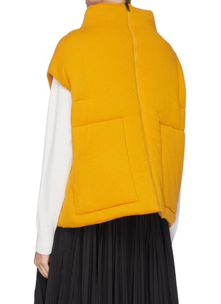 Back View - Click To Enlarge - OYUNA - Reversible wool-cashmere knit puffer gilet