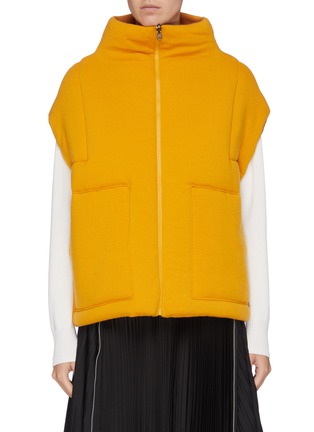 Main View - Click To Enlarge - OYUNA - Reversible wool-cashmere knit puffer gilet