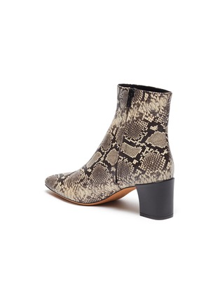  - VINCE - 'Lanica' snake-embossed leather ankle boots