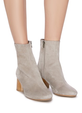 Figure View - Click To Enlarge - VINCE - 'Tasha' wooden heel suede ankle boots
