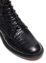 Detail View - Click To Enlarge - VINCE - 'Cabria' croc embossed leather combat boots