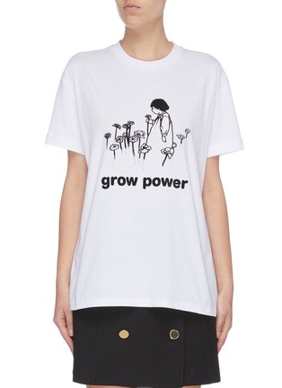 Main View - Click To Enlarge - STELLA MCCARTNEY - 'Grow Power' slogan graphic print T-shirt