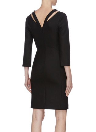Back View - Click To Enlarge - STELLA MCCARTNEY - Double V neck dress