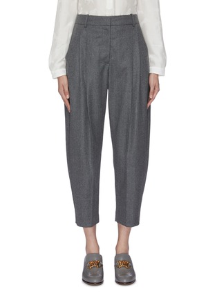 Main View - Click To Enlarge - STELLA MCCARTNEY - Pleated flannel pants