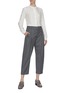 Figure View - Click To Enlarge - STELLA MCCARTNEY - Pleated flannel pants