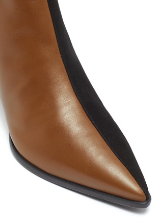 Detail View - Click To Enlarge - MERCEDES CASTILLO - 'Eletta' colourblock suede panel leather Chelsea boots