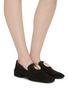 Figure View - Click To Enlarge - MERCEDES CASTILLO - 'Esmera' oversized nailhead suede loafers