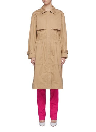 Main View - Click To Enlarge - VICTORIA BECKHAM - Shirred waist oversized trench coat