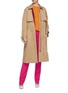Figure View - Click To Enlarge - VICTORIA BECKHAM - Shirred waist oversized trench coat