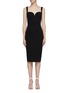 Main View - Click To Enlarge - VICTORIA BECKHAM - Sweetheart neckline sleeveless crepe dress