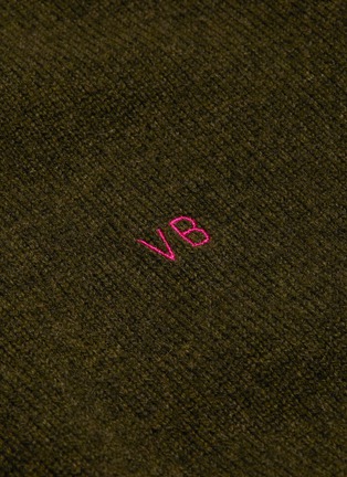  - VICTORIA BECKHAM - Logo embroidered cashmere cardigan