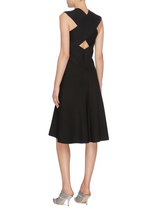 Back View - Click To Enlarge - VICTORIA BECKHAM - Cross back sleeveless dress