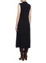 Back View - Click To Enlarge - VICTORIA BECKHAM - Belted notched lapel sleeveless georgette dress