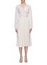 Main View - Click To Enlarge - VICTORIA BECKHAM - Cross front panelled pyjama stripe dress