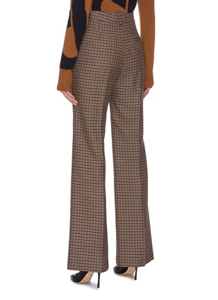 Back View - Click To Enlarge - VICTORIA BECKHAM - Check plaid wide leg suiting pants