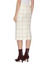 Back View - Click To Enlarge - VICTORIA BECKHAM - Grid print box pleated midi skirt
