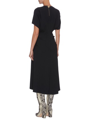 Back View - Click To Enlarge - VICTORIA BECKHAM - Batwing sleeves midi dress