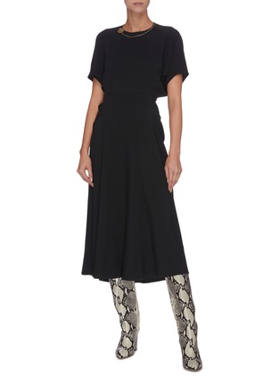 Figure View - Click To Enlarge - VICTORIA BECKHAM - Batwing sleeves midi dress