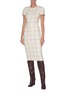 Figure View - Click To Enlarge - VICTORIA BECKHAM - Grid print midi dress
