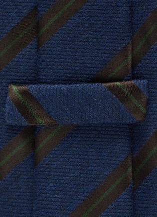 Detail View - Click To Enlarge - STEFANOBIGI MILANO - 'Arno' stripe silk-wool tie