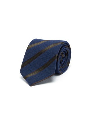 Main View - Click To Enlarge - STEFANOBIGI MILANO - 'Arno' stripe silk-wool tie