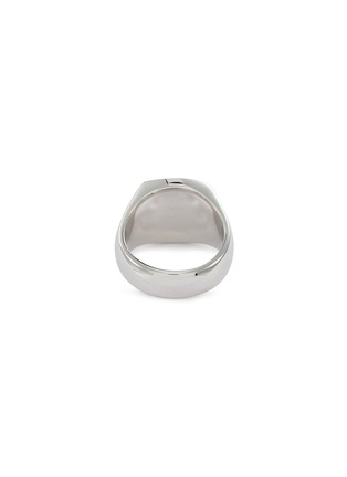 Detail View - Click To Enlarge - TOM WOOD - 'Cushion Larvikite' silver signet ring – Size 60