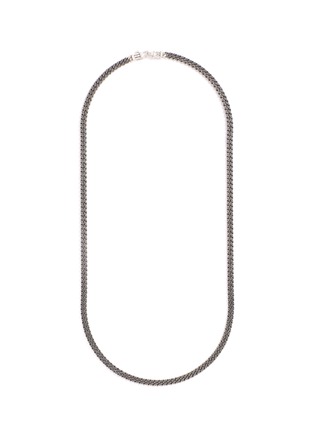 Main View - Click To Enlarge - TOM WOOD - 'Curb' chain oxidised silver necklace