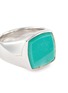 Detail View - Click To Enlarge - TOM WOOD - 'Cushion Turquoise' silver signet ring – Size 54