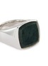 Detail View - Click To Enlarge - TOM WOOD - 'Cushion Green Marble' silver signet ring – Size 58