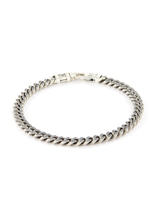 Main View - Click To Enlarge - TOM WOOD - 'Curb' oxidised silver chain bracelet – Size L