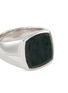 Detail View - Click To Enlarge - TOM WOOD - 'Cushion Green Marble' silver signet ring – Size 54