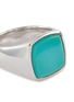 Detail View - Click To Enlarge - TOM WOOD - 'Cushion Turquoise' silver signet ring – Size 56