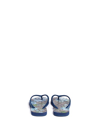 Back View - Click To Enlarge - GUCCI - 'GG Blooms' print flip flops