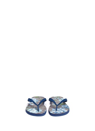 Front View - Click To Enlarge - GUCCI - 'GG Blooms' print flip flops