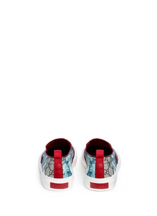 Back View - Click To Enlarge - GUCCI - 'GG Blooms' floral print skate slip-ons