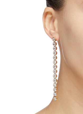 Figure View - Click To Enlarge - NUMBERING - Cubic zirconia large link drop earrings