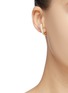 Figure View - Click To Enlarge - NUMBERING - Cubic zirconia open hoop single earring