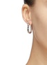 Figure View - Click To Enlarge - NUMBERING - Cubic zirconia square hoop earrings